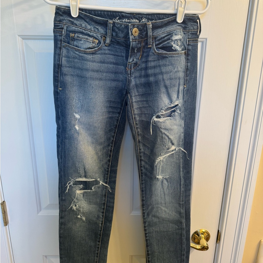 American Eagle Outfitters Women's Ripped Denim Jeans